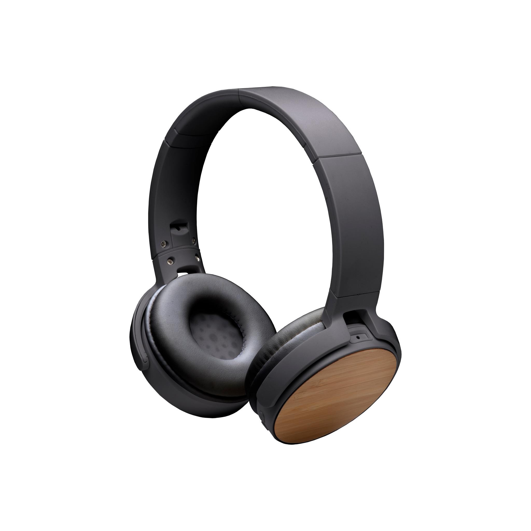 Auricular bluetooth plegable fabricado en ABS y bambú Auricular bluetooth plegable fabricado en ABS y bambú